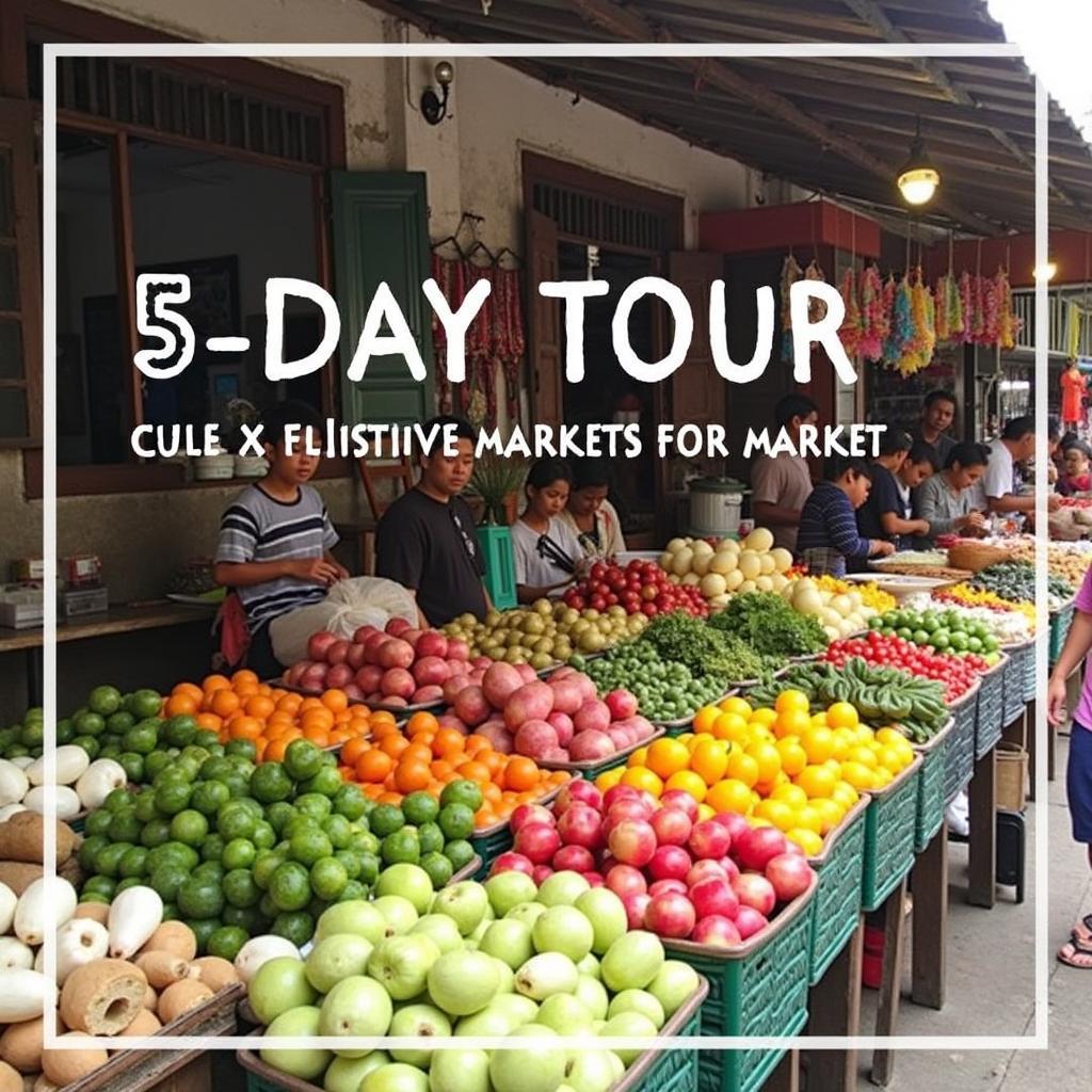 Experiencing a bustling local market during a five-day tour in the Philippines.