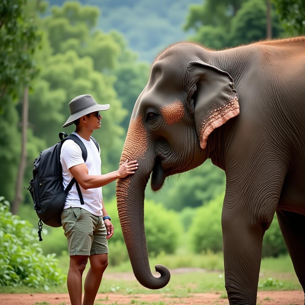 Elephant Interaction at Phuket Safari