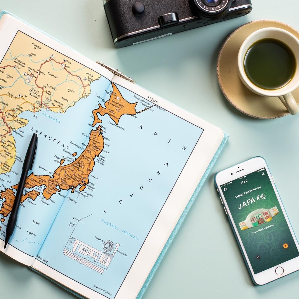 Planning a Japan Trip with Map