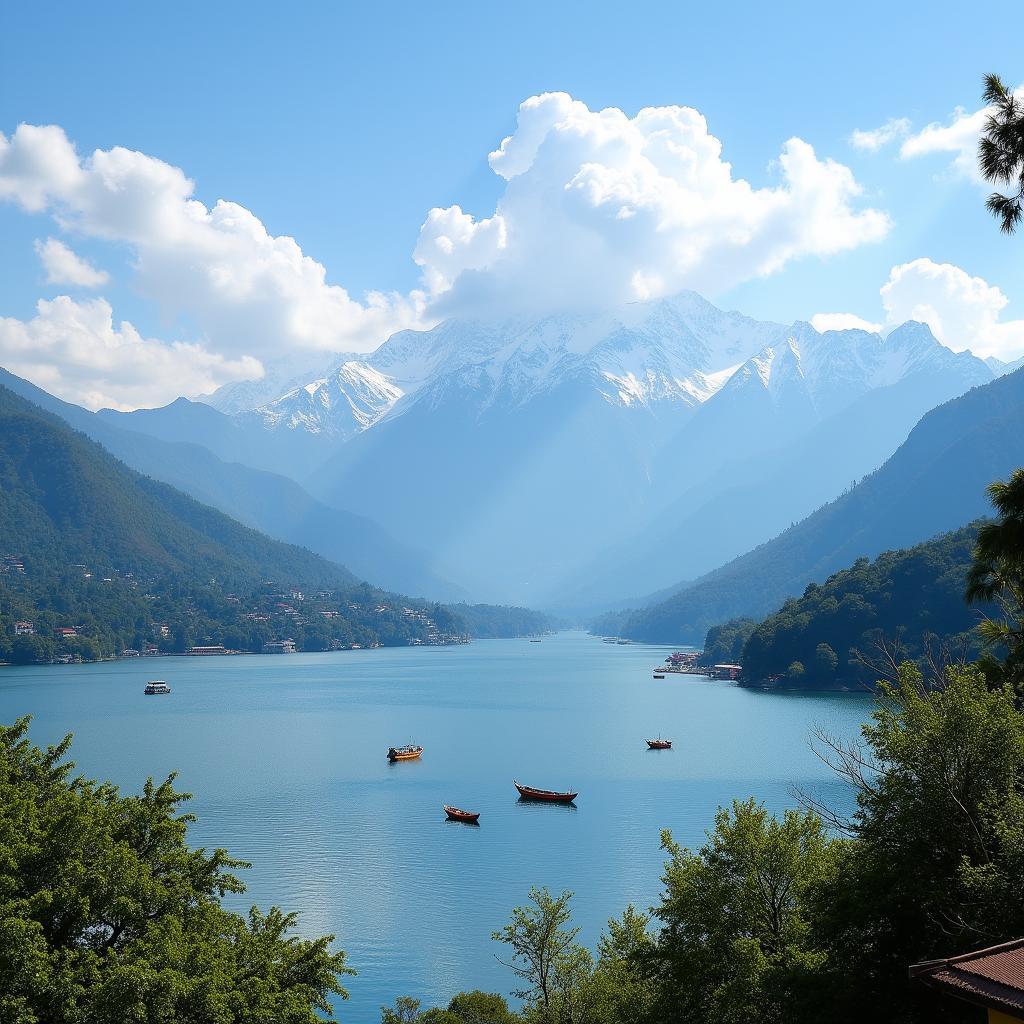 Pokhara Fewa Lake Annapurna Range