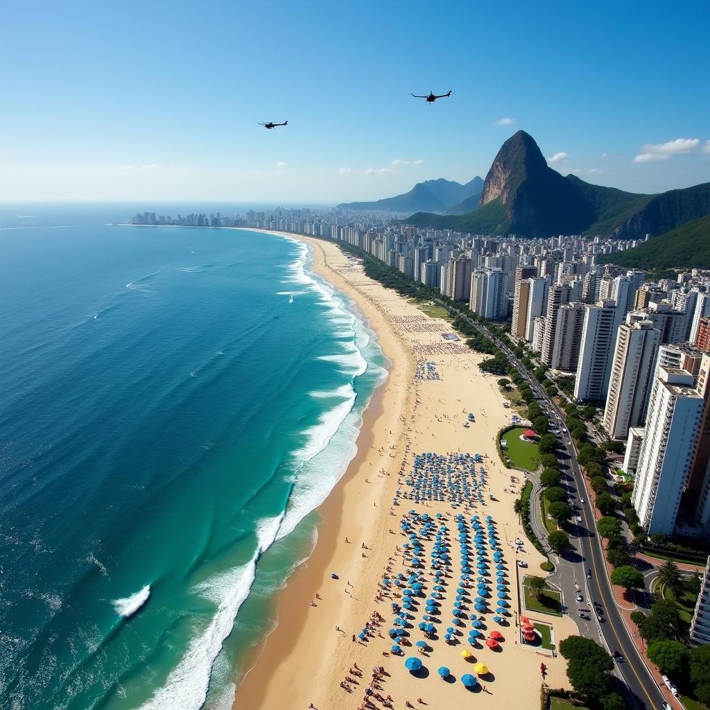 Rio Helicopter Tour Copacabana Beach Panoramic View