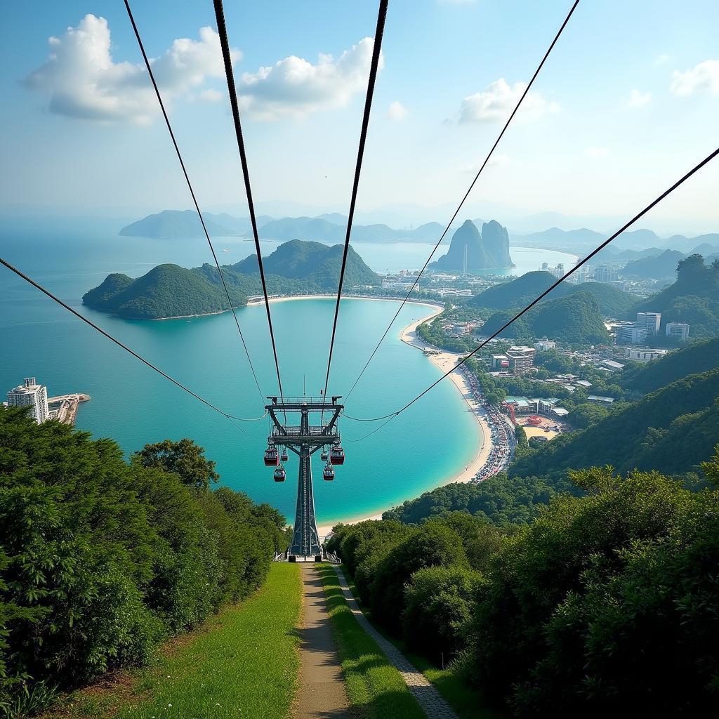 Sentosa Island Cable Car View