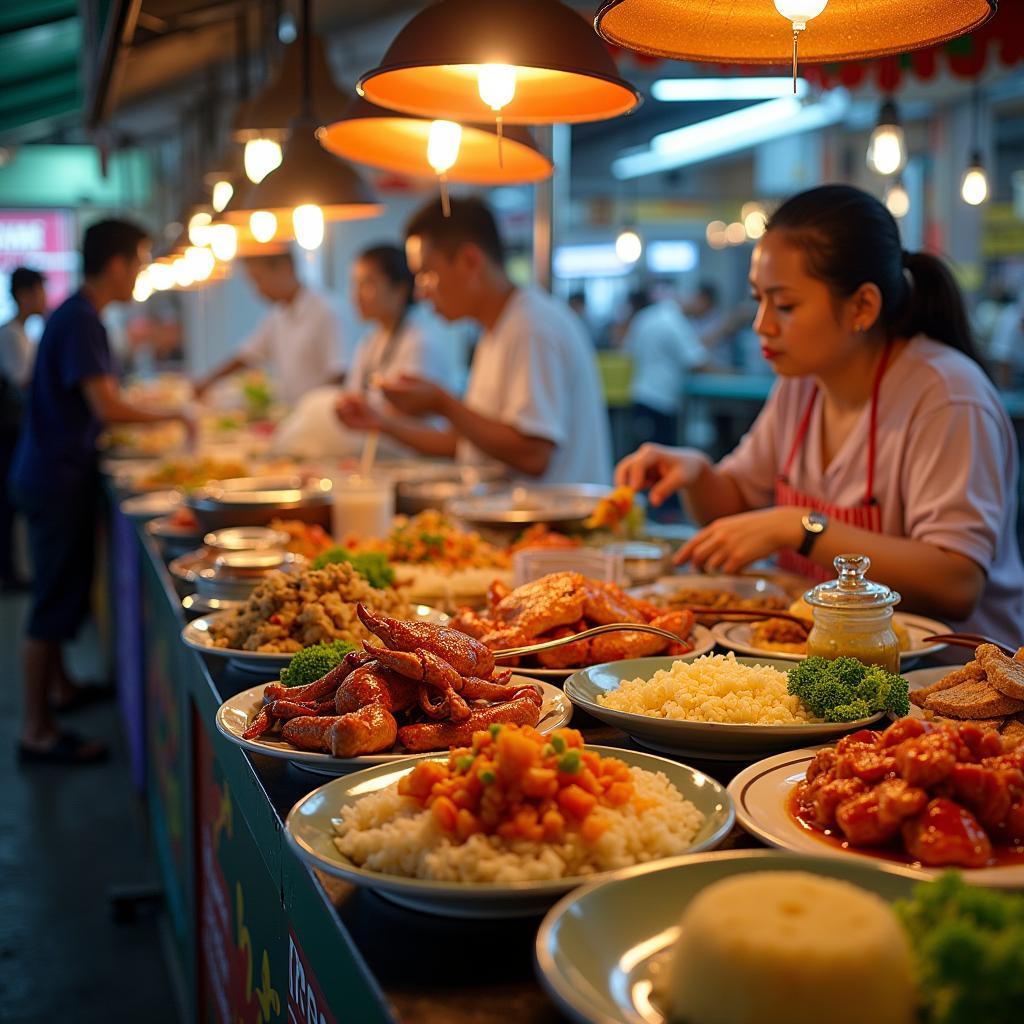 Singapore Hawker Center Food