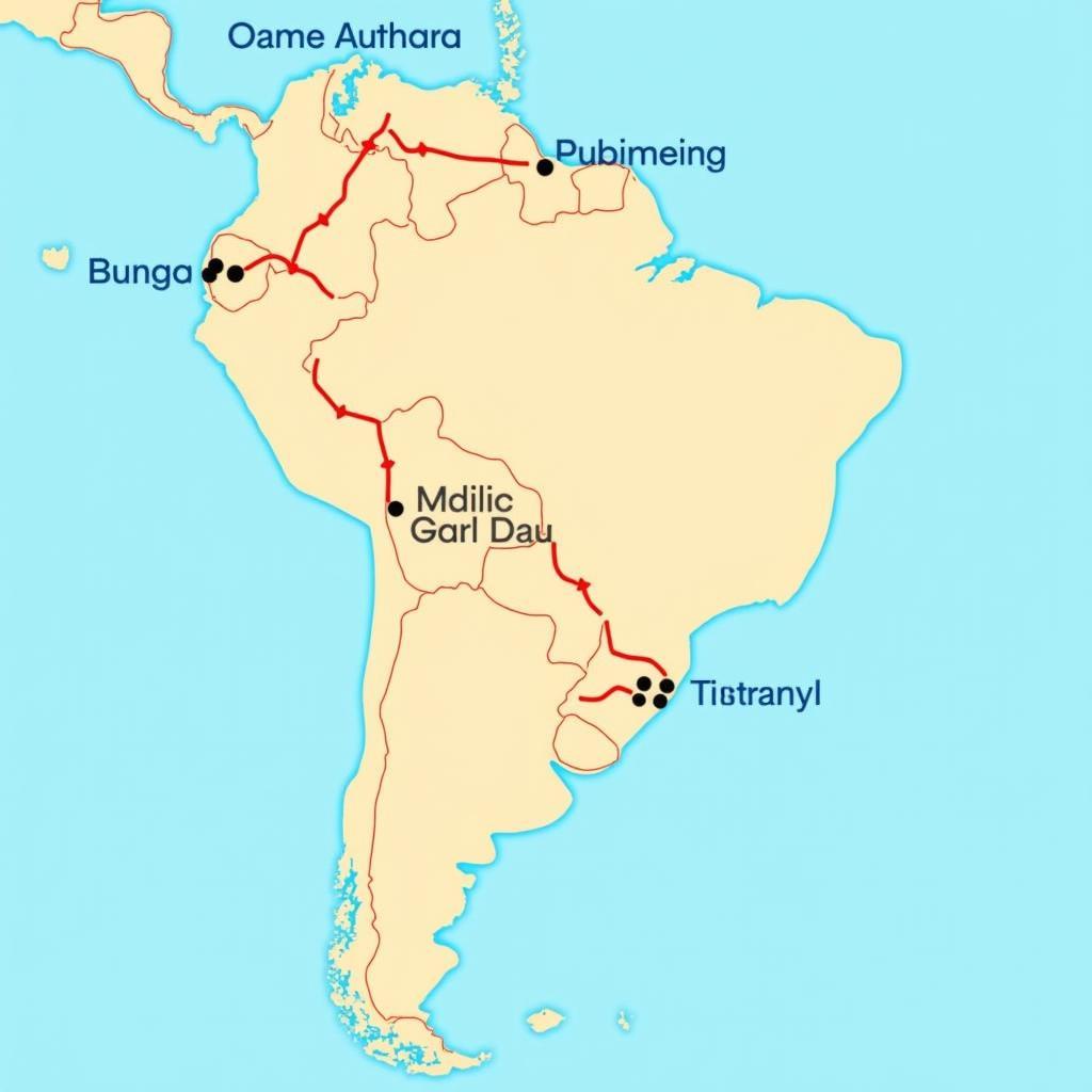 South America Travel Planning Map: Crafting a personalized itinerary for an unforgettable journey.