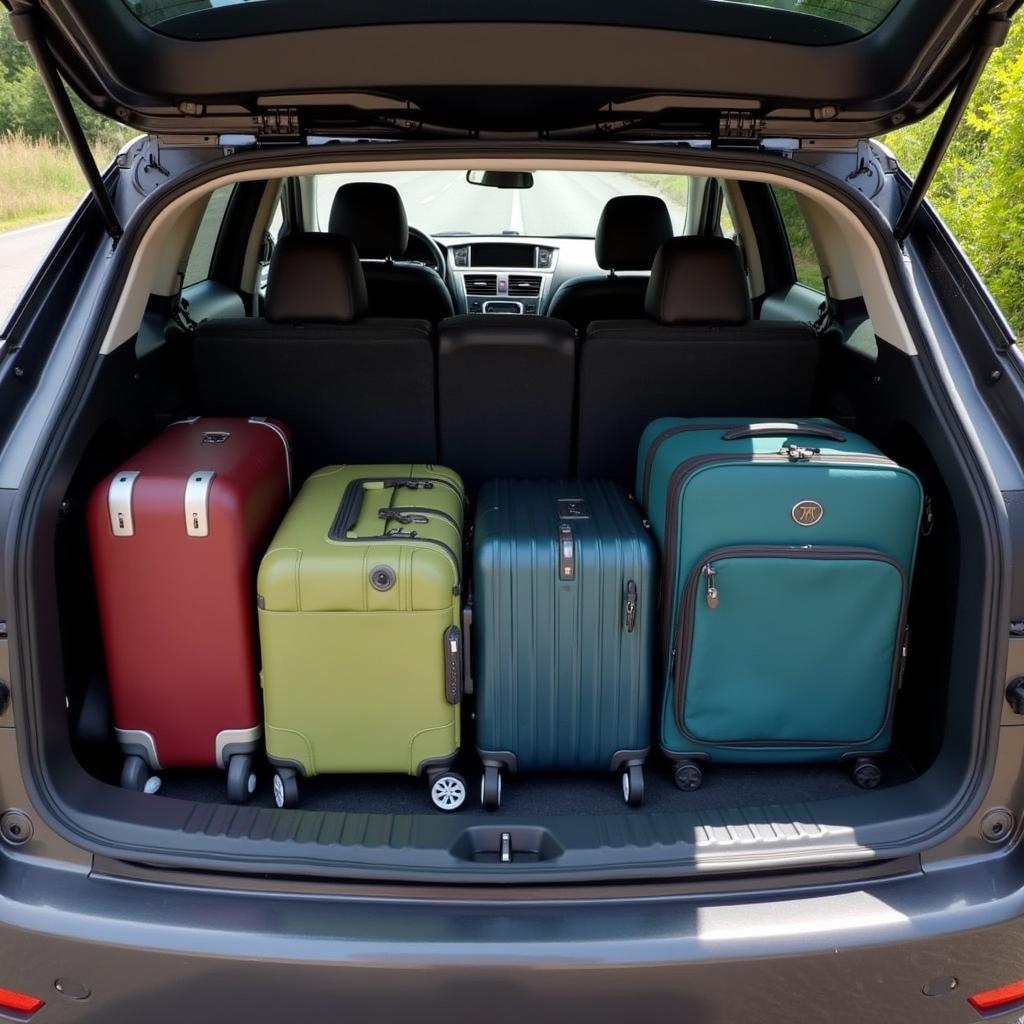 Subaru Ascent Touring Cargo Space with Luggage