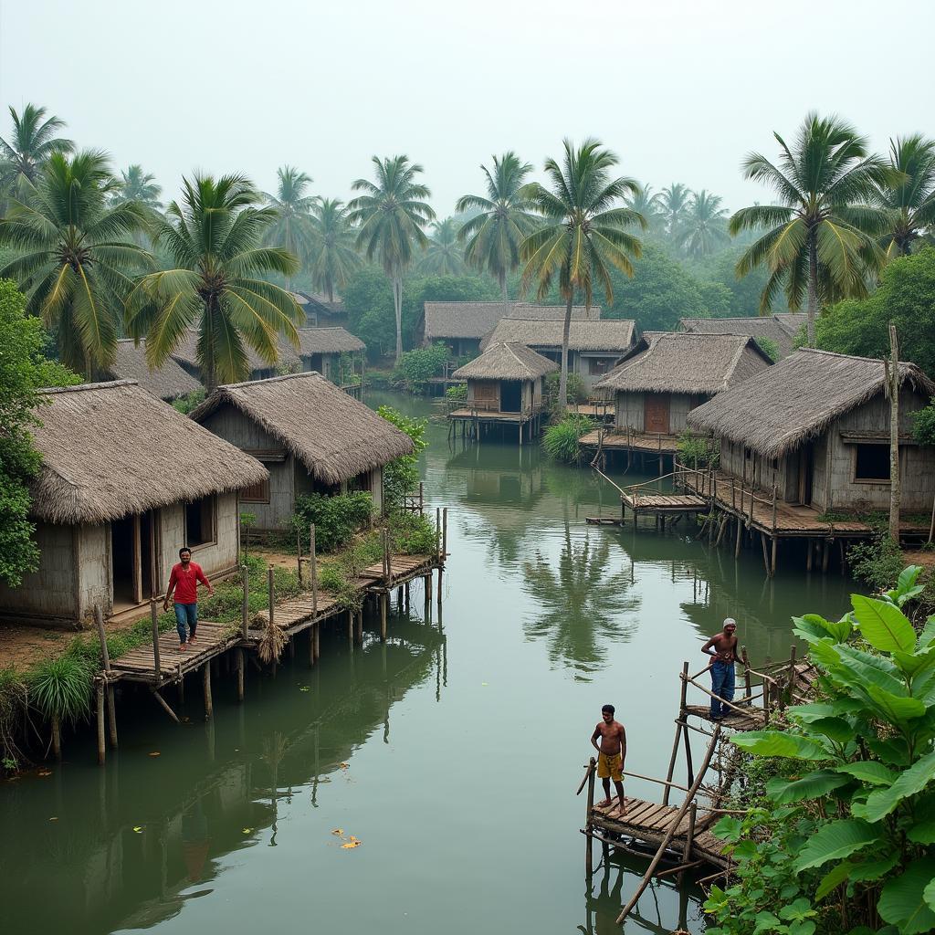 Local village in the Sunderbans