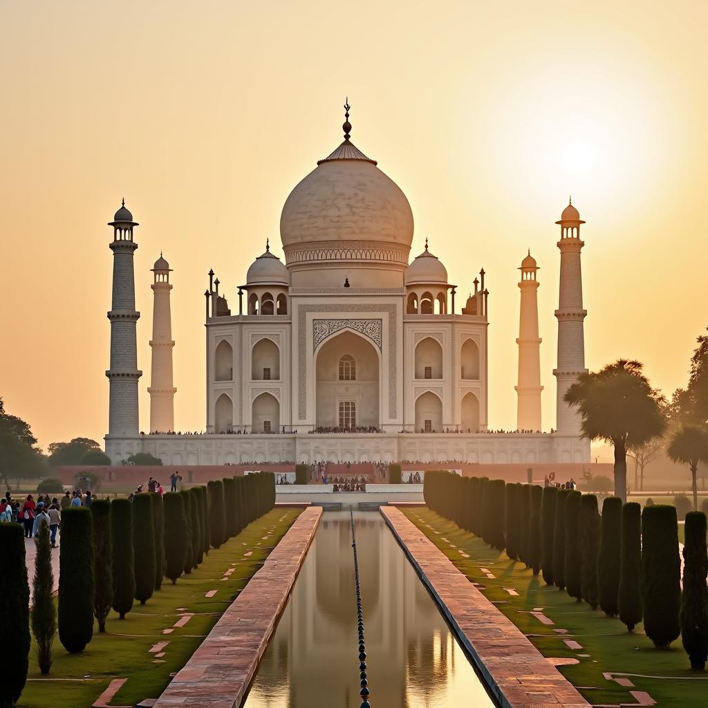 Majestic Taj Mahal at Sunrise