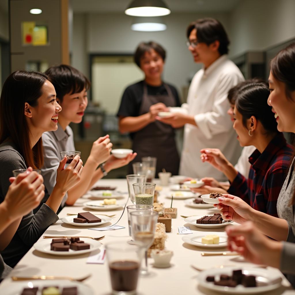 Tasting Chocolate at a Japanese Factory