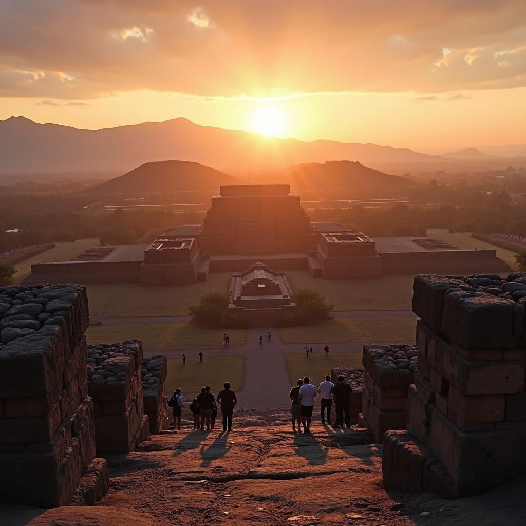 Witnessing Sunrise at the Teotihuacan Pyramids