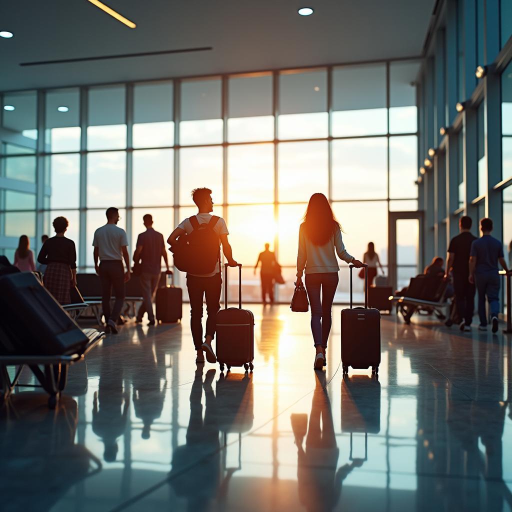 Thailand Arrival - Tourists arriving at Suvarnabhumi Airport, Bangkok, ready to embark on their 4-day, 3-night Thailand tour package.