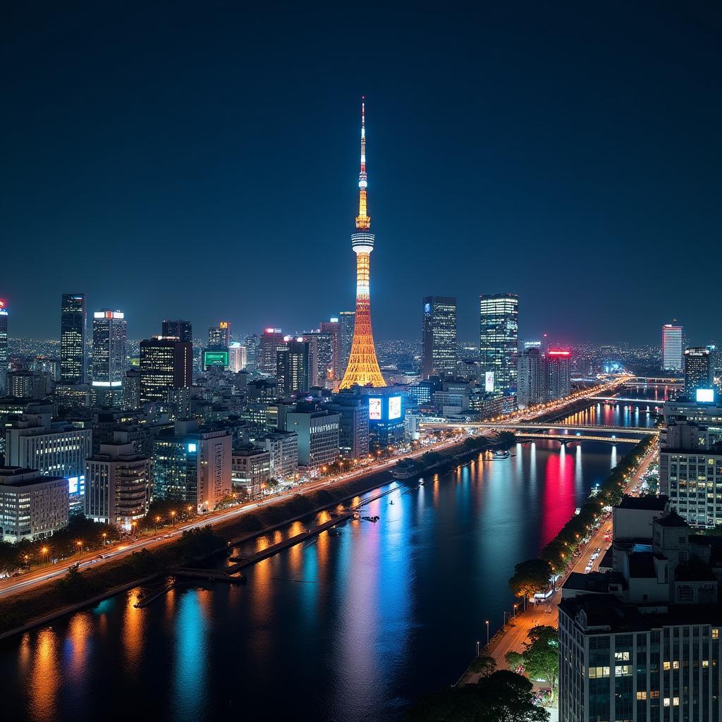 Tokyo Cityscape at Night