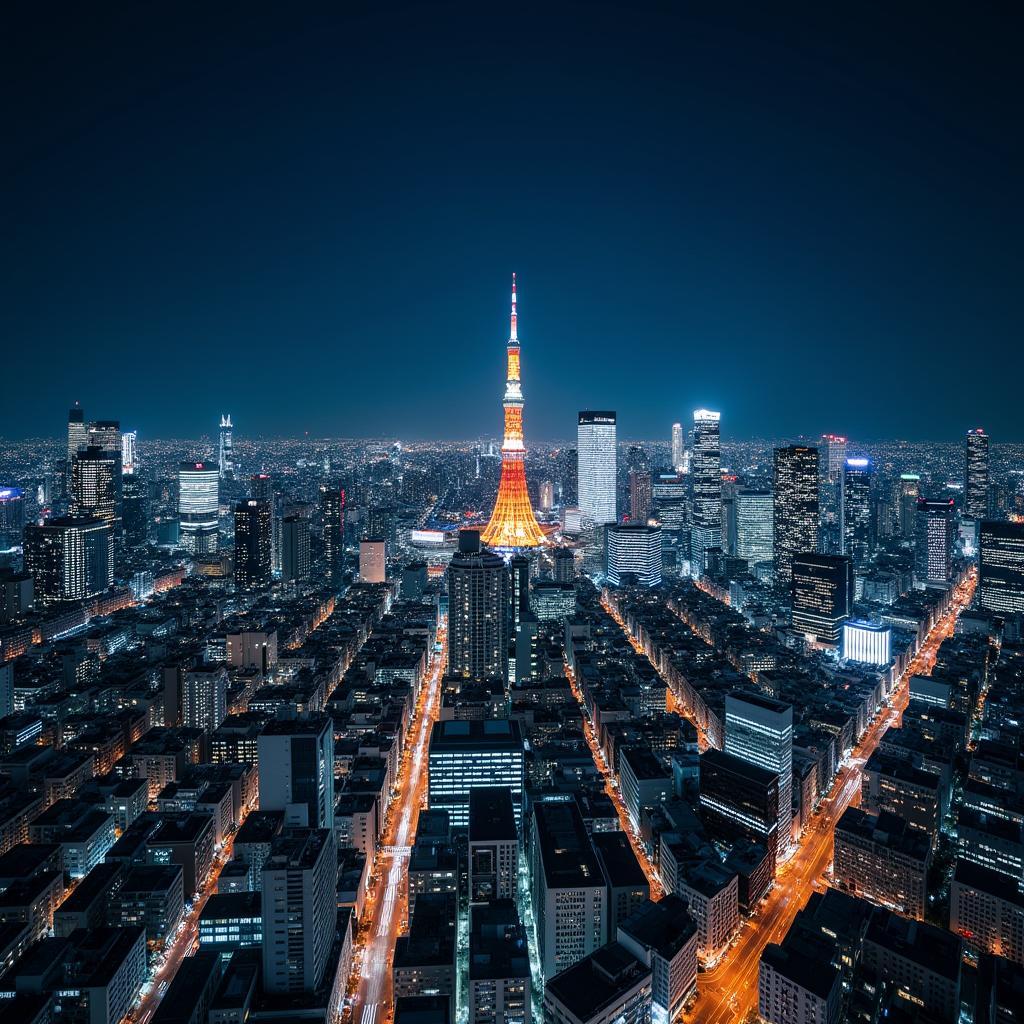 Tokyo Cityscape at Night