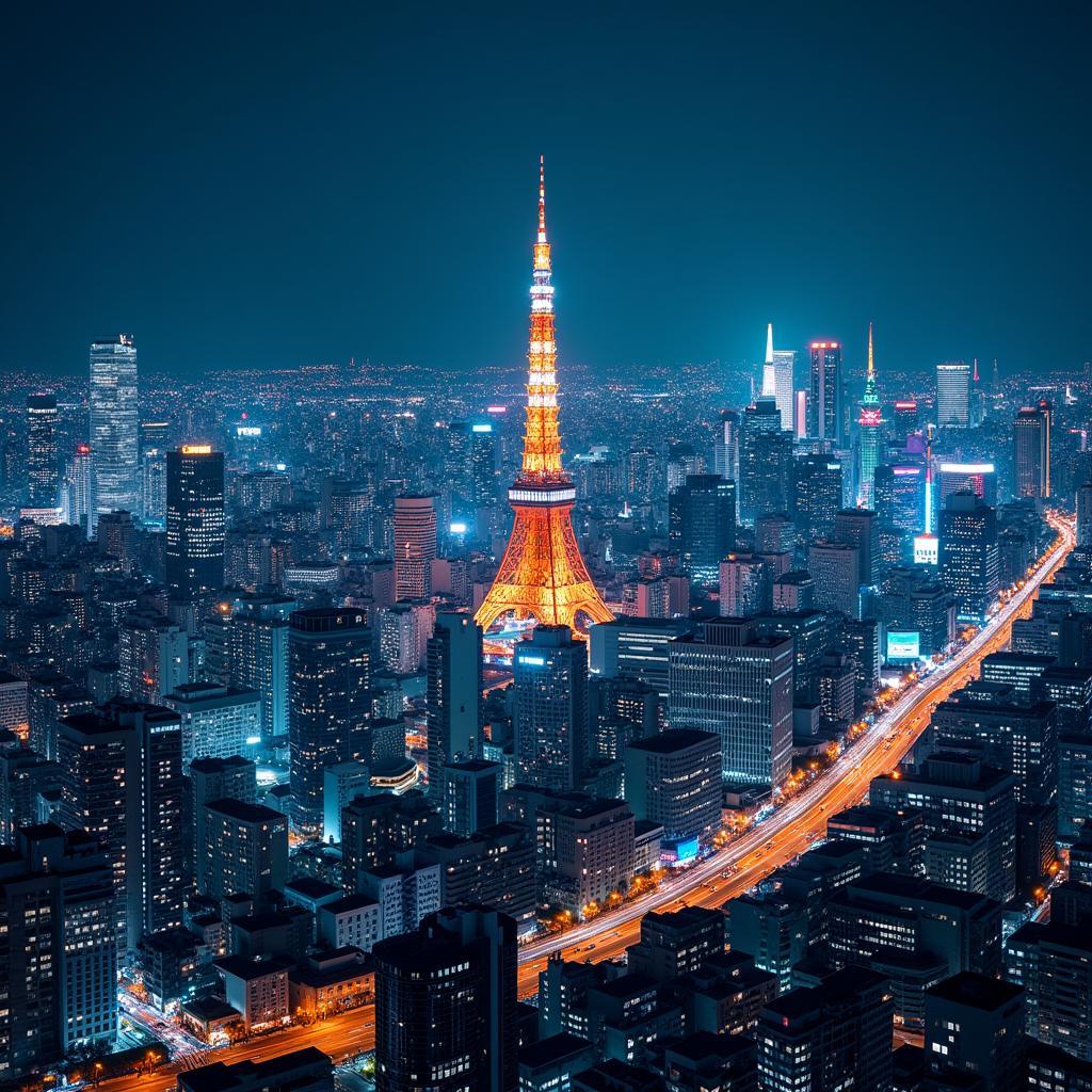 Tokyo Cityscape at Night