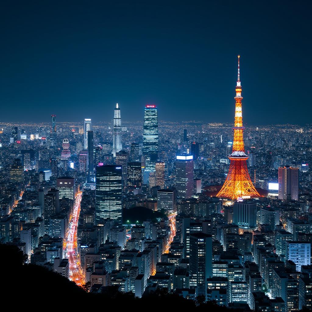 Tokyo Cityscape at Night