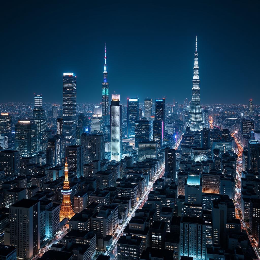 Tokyo Skyline at Night