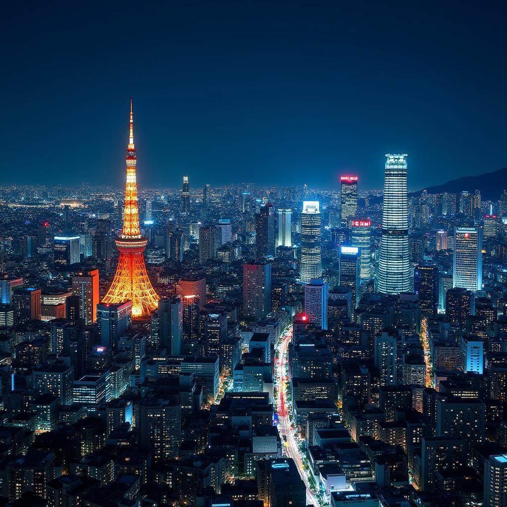 Tokyo Cityscape at Night