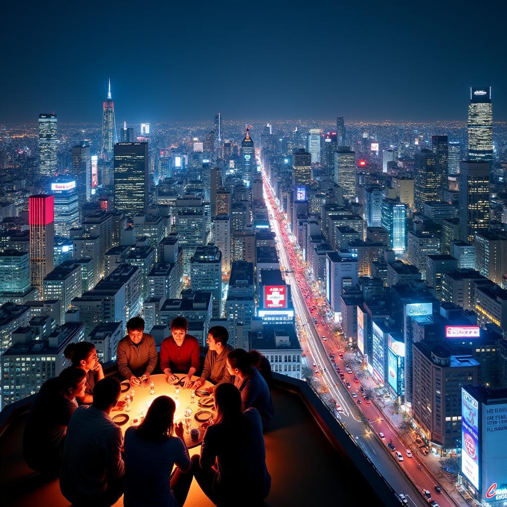 Tokyo Cityscape at Night with Christ Tour