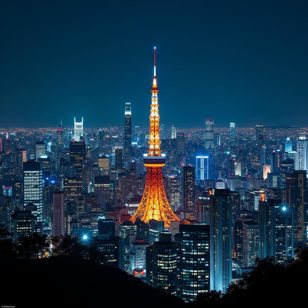 Tokyo Cityscape at Night