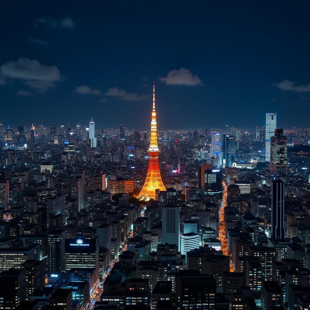 Tokyo Cityscape at Night