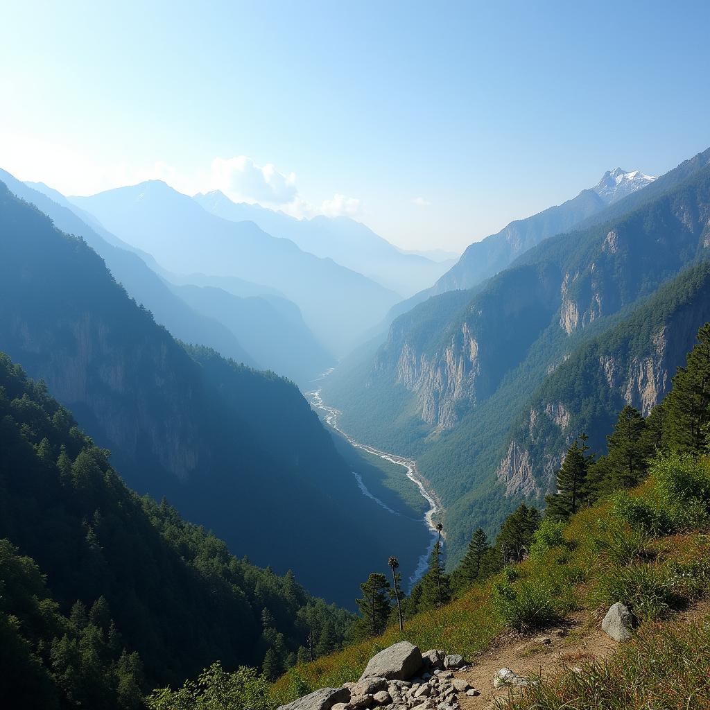 Scenic Mountain Views during Vaishno Devi Yatra